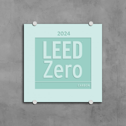 LEED ZERO CARBON - Glass Plaque