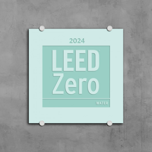 LEED ZERO WATER - Glass Plaque