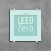 LEED ZERO ENERGY- Glass Plaque