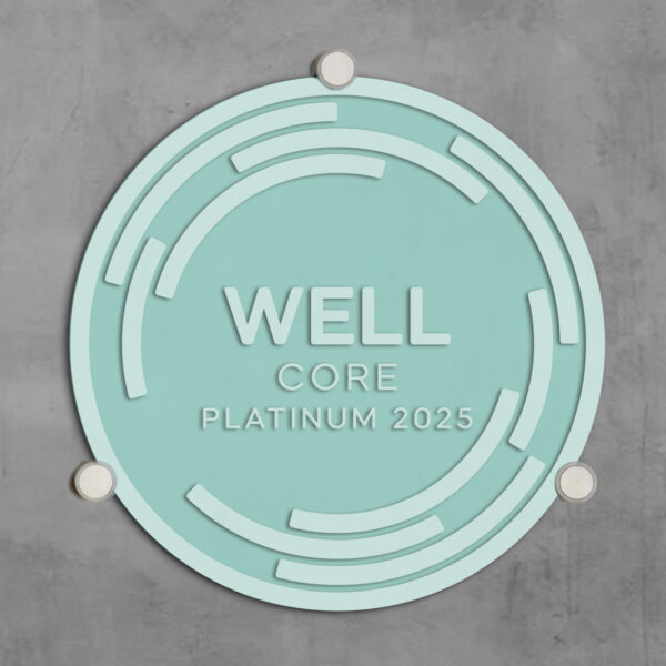 WELL CORE Plaque-Clear Sand Blasted Glass