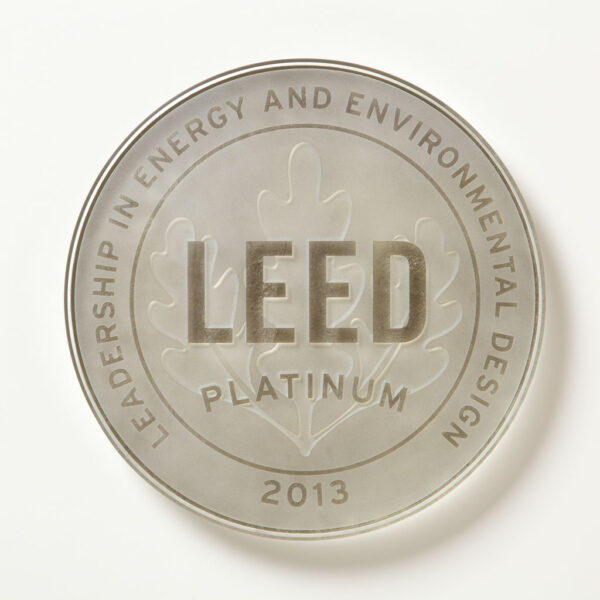 Platinum Leaf Glass Plaque - Image 3