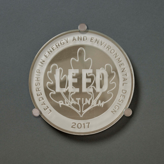 Mirrored Platinum Leaf Glass Plaque