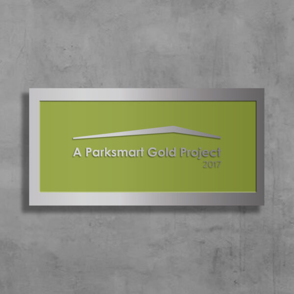 Parksmart– Brushed Aluminum Wall-Mounted Plaque