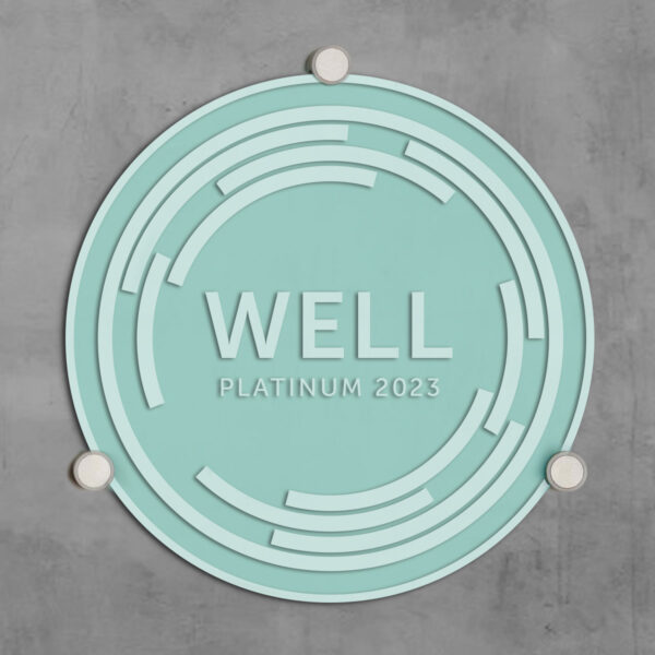 WELL Plaque-Clear Sand Blasted Glass
