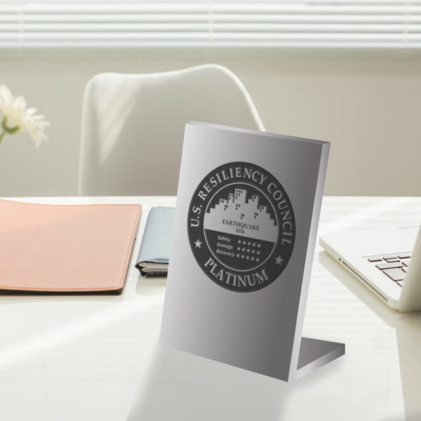 USRC – Brushed Aluminum Desktop Plaque